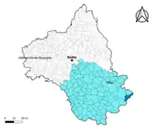 Sauclières dans l'arrondissement de Millau en 2020.