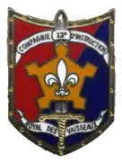 Insigne de la 12e&nbsp;compagnie du 43e&nbsp;régiment d'infanterie (vers 1990)