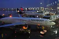 Terminal 2 - Aeroméxico et Delta. Aeroméxico est la plus grande compagnie sur Benito Juárez.