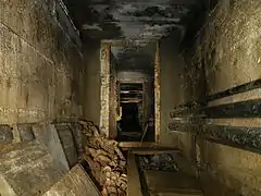 Sas étanche de l'entrée du couloir reliant le fort aux locaux souterrains.