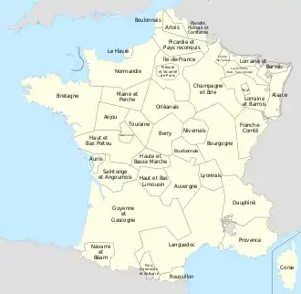 Carte figurant avec des traits noirs les limites des gouvernements militaires