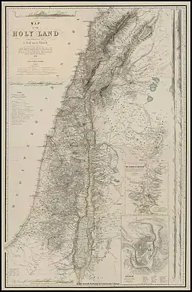 Une carte détaillée de la Palestine du 19e siècle