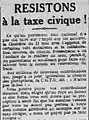 Résistons à la taxe civique
