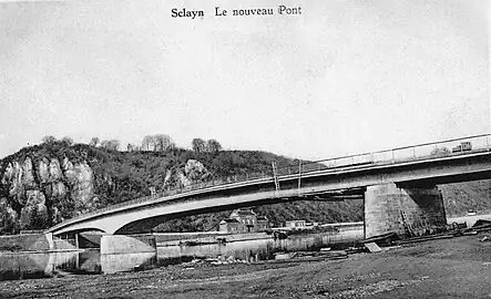 Le 3e pont reconstruit en 1949 en béton précontraint.