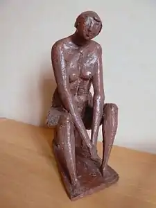 Pause méridienne (avant 1965), terre cuite, 30&nbsp;cm, collection particulière non sourcée.