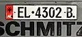 Plaque d'immatriculation d'Elbasan (EL).