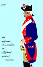 1er&nbsp;régiment de cavalerie à partir de 1791