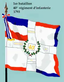 Drapeau du 1er&nbsp;bataillon du 40e&nbsp;régiment d'infanterie de ligne de 1793 à 1795