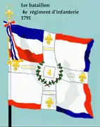 Drapeau du 1er&nbsp;bataillon du 4e&nbsp;régiment d'infanterie de ligne de 1791 à 1793