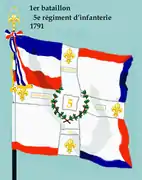 Drapeau du 1er&nbsp;bataillon du 5e&nbsp;régiment d'infanterie de ligne de 1791 à 1793