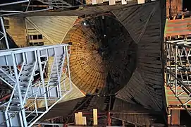 Coupole en bois avant l'incendie.