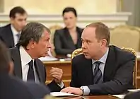 Avec Igor Setchine en 2012.