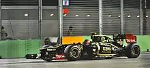Photographie de Romain Grosjean à Singapour