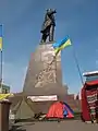 Rassemblement pro-ukrainien sur la place de la Liberté de Kharkiv.