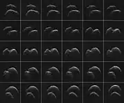 Mosaïque d'images radar prises par la Goldstone de la NASA.