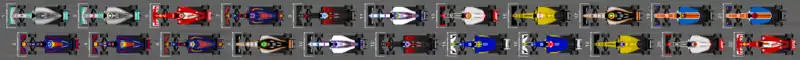 Schéma de la grille de départ du Grand Prix de Singapour 2016