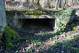 L'entrée bétonnée de la galerie.