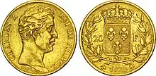 20&nbsp;francs or Charles X.