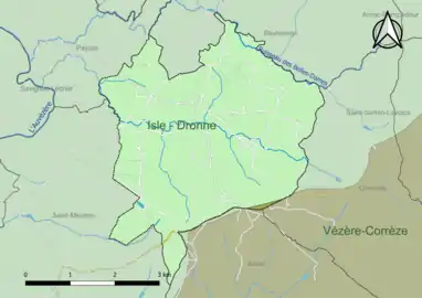 Carte en couleur présentant le(s) SAGE couvrant le territoire communal