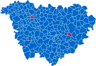 Nuance politique des candidats arrivés en tête dans chaque commune au 2e tour.
