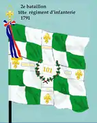 Drapeau du 2e&nbsp;bataillon du 101e&nbsp;régiment d'infanterie de ligne de 1791 à 1793