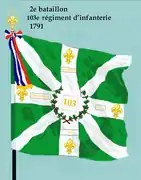Drapeau du 2e&nbsp;bataillon du 103e&nbsp;régiment d'infanterie de ligne de 1791 à 1793