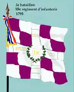 Drapeau du 2e bataillon du 18e régiment d'infanterie de ligne de 1793 à 1804
