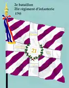 Drapeau du 2e&nbsp;bataillon du 21e&nbsp;régiment d'infanterie de ligne de 1793 à 1804
