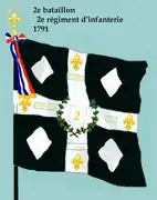 Drapeau du 2e&nbsp;bataillon de 1791 à 1793.