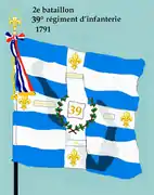 Drapeau du 2e&nbsp;bataillon du 39e&nbsp;régiment d'infanterie de ligne de 1791 à 1793