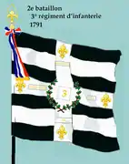 Drapeau du 2e&nbsp;bataillon du 3e&nbsp;régiment d'infanterie de ligne de 1791 à 1793