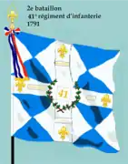 Drapeau du 2e&nbsp;bataillon du 41e&nbsp;régiment d'infanterie de ligne de 1791 à 1793