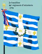 Drapeau du 2e&nbsp;bataillon du 46e&nbsp;régiment d'infanterie de ligne de 1791 à 1793