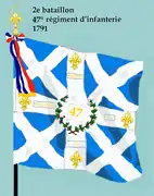 Drapeau du 2e&nbsp;bataillon du 47e&nbsp;régiment d'infanterie de ligne de 1791 à 1793