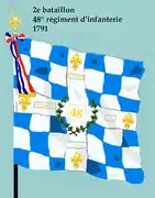 Drapeau du 2e&nbsp;bataillon du 48e&nbsp;régiment d'infanterie de ligne de 1791 à 1793