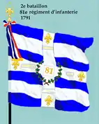 Drapeau du 2e&nbsp;bataillon du 81e&nbsp;régiment d'infanterie de ligne de 1791 à 1793