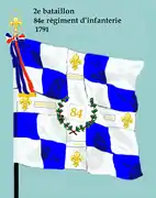 Drapeau du 2e&nbsp;bataillon du 84e&nbsp;régiment d'infanterie de ligne de 1791 à 1793