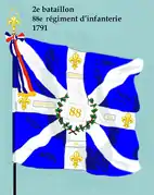 Drapeau du 2e&nbsp;bataillon du 88e&nbsp;régiment d'infanterie de ligne de 1791 à 1793