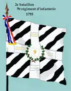 Drapeau du 2e&nbsp;bataillon du 9e&nbsp;régiment d'infanterie de ligne de 1793 à 1804