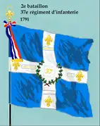 Drapeau du 2e&nbsp;bataillon du 37e&nbsp;régiment d'infanterie de ligne de 1791 à 1793