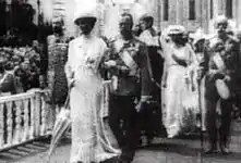 L'empereur et son épouse lors du 300e&nbsp;anniversaire.