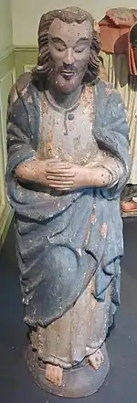 Chapelle Saint-Languis, statue de saint Languis (bois polychrome, XVIe&nbsp;siècle).