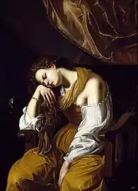 Artemisia Gentileschi, Marie-Madeleine en Mélancolie (en), entre 1622 et 1625.