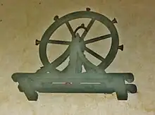 Chapelle Saint-Nicolas de Priziac : la roue à carillons.