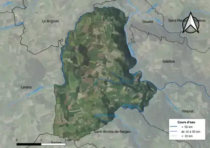 Vue aérienne du territoire communal.