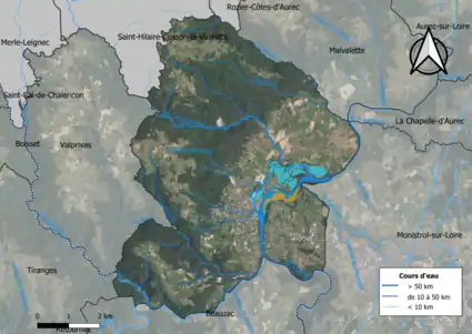 Vue aérienne du territoire communal.