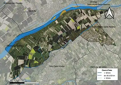 Carte orthophotographique de la commune en 2016.