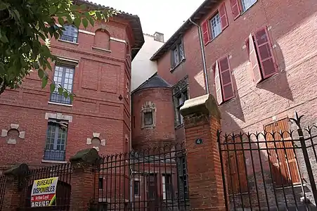La façade sur jardin de l'hôtel Bérenguier Maynier.