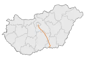 Carte de la route principale 5