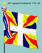 Drapeau du 63e&nbsp;régiment d'infanterie de ligne de 1791 à 1793